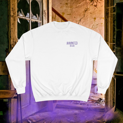 Haunted Threads Champion Crew Sweatshirt | Front & Back