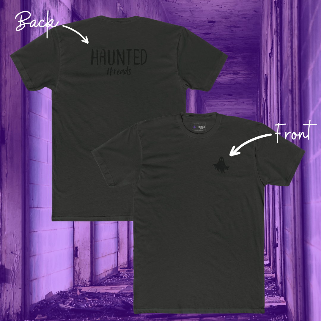 Haunted Threads Monochromatic T-Shirt | Front & Back